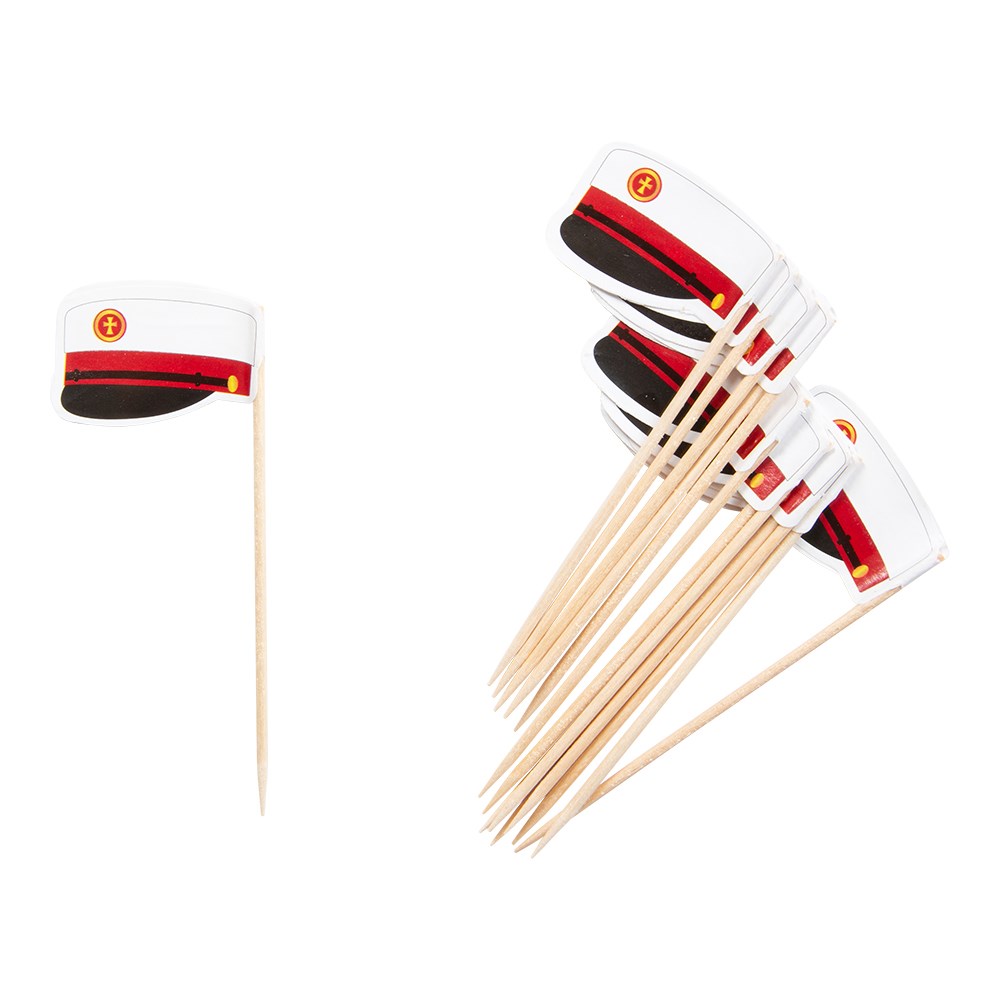 COCKTAIL FLAGS DENMARK GRADUATION RED HAT 30-P